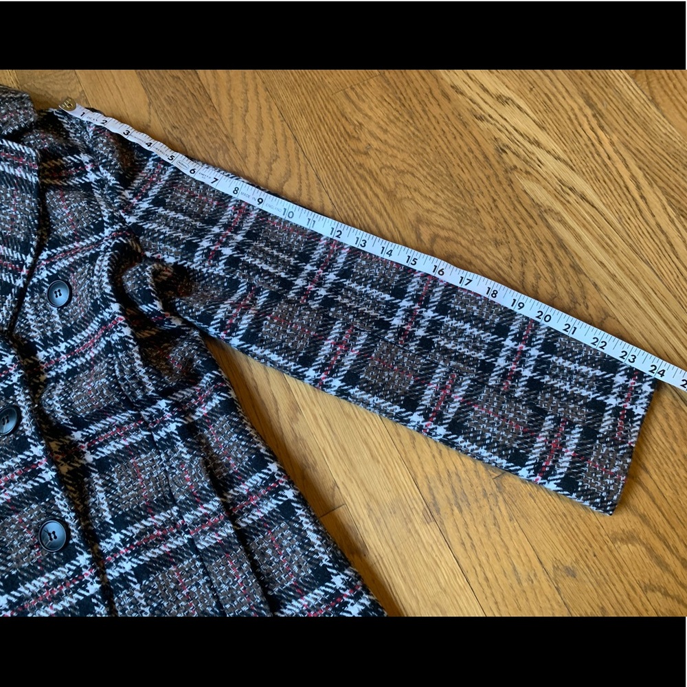Boutique Blue B collection plaid tweed blazer brown size M - Picture 13 of 16